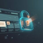 Abstrakcyjna ilustracja odblokowywania zawieszonej strony internetowej.